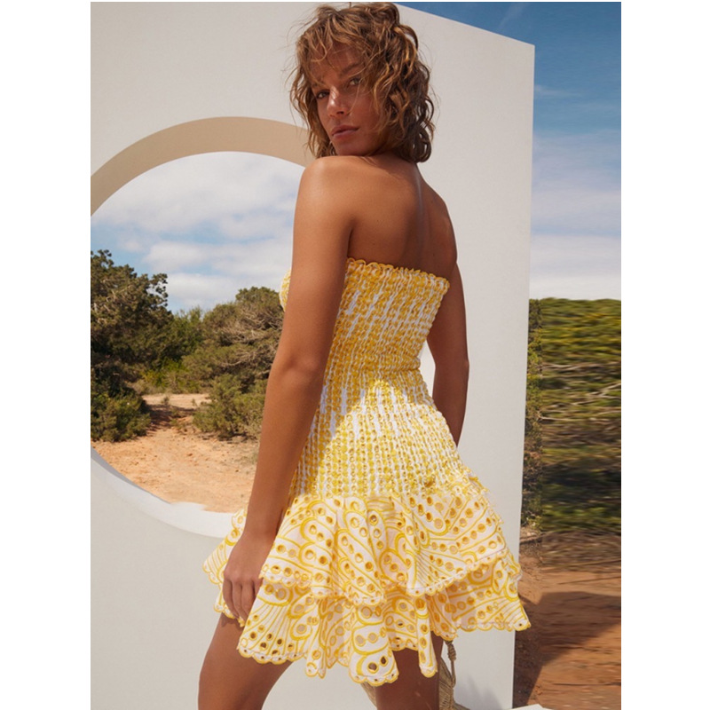 Dahlia | Smocked Strapless Mini Dress