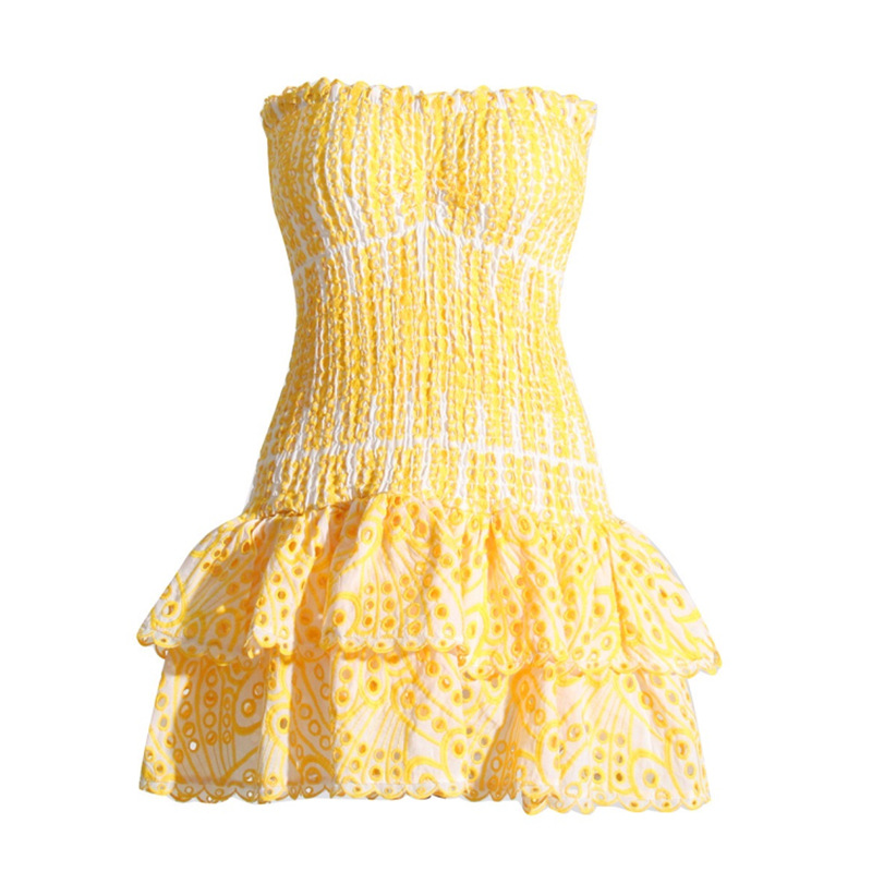 Dahlia | Smocked Strapless Mini Dress