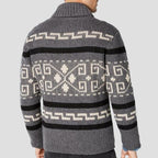 Maxwell | Geometric Lapel Sweater Knit Cardigan