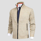 Owen | Solid Stand Collar Knit Cardigan