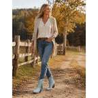 Corinne | Tasseled Western Ankle Boots