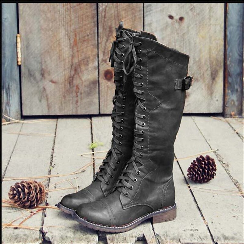 Matilda | Tall Lace-Up Riding Boots