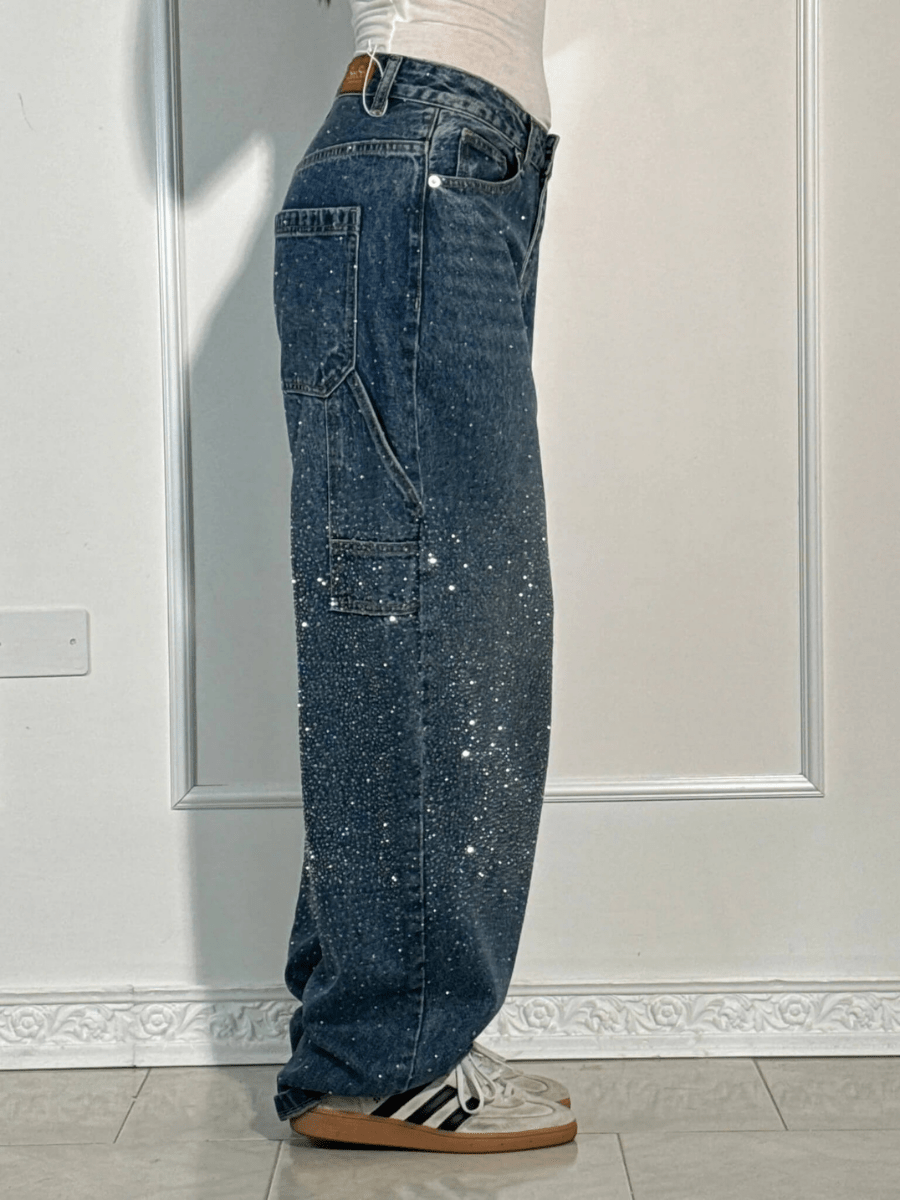 Delaney | Loose Fit Glitter Jeans