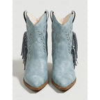 Corinne | Tasseled Western Ankle Boots