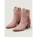 Corinne | Tasseled Western Ankle Boots