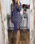 Camille - Vintage slim dress with round neck