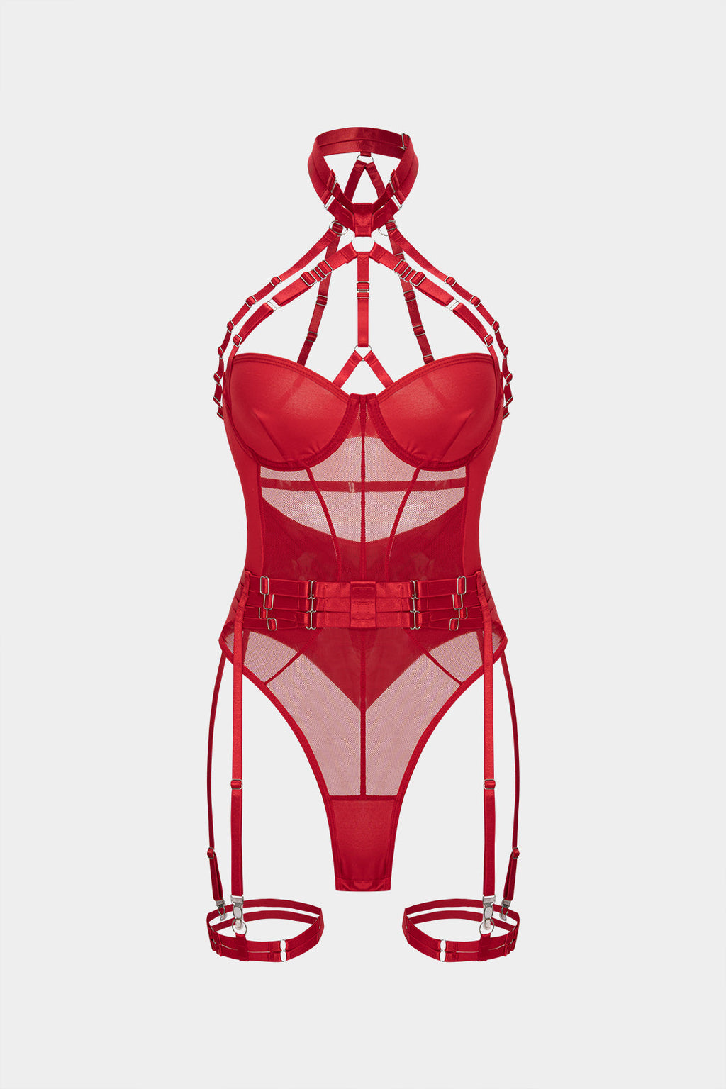Lea | Backless Lingerie Garter Set