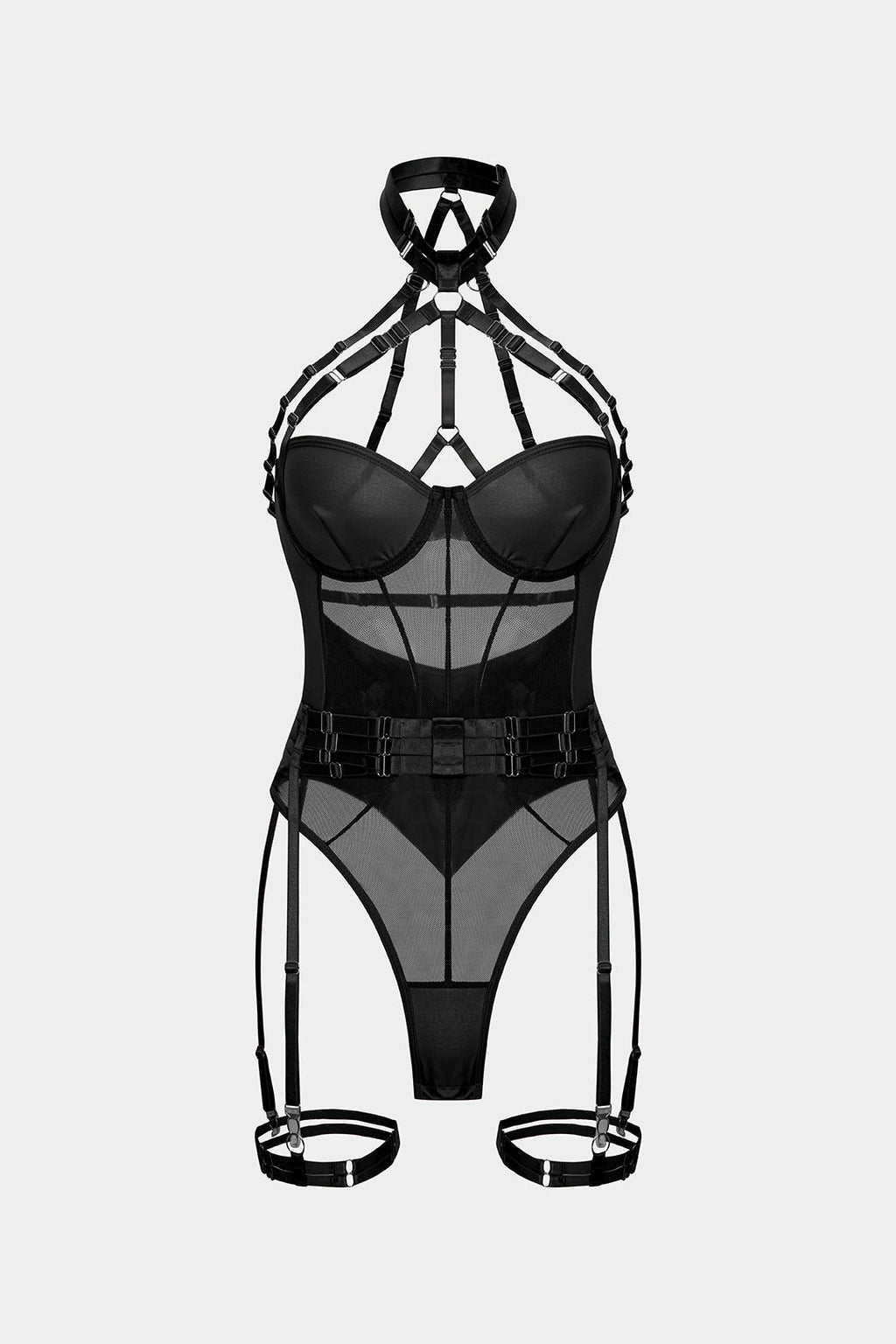 Lea | Backless Lingerie Garter Set