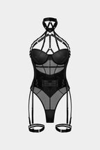 Lea | Backless Lingerie Garter Set