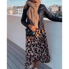 Marguerite - Leopard Print V-Neck Dress