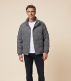 Louis Murphy corduroy puffer jacket, grey