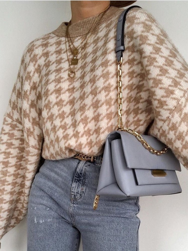 Houndstooth Sweater – front view