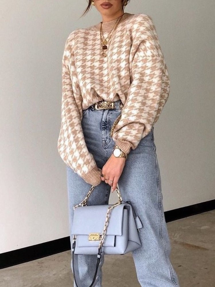 Houndstooth Sweater – back view