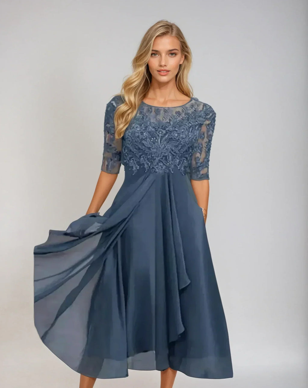 Adelaide | Elegant Lace Midi Dress