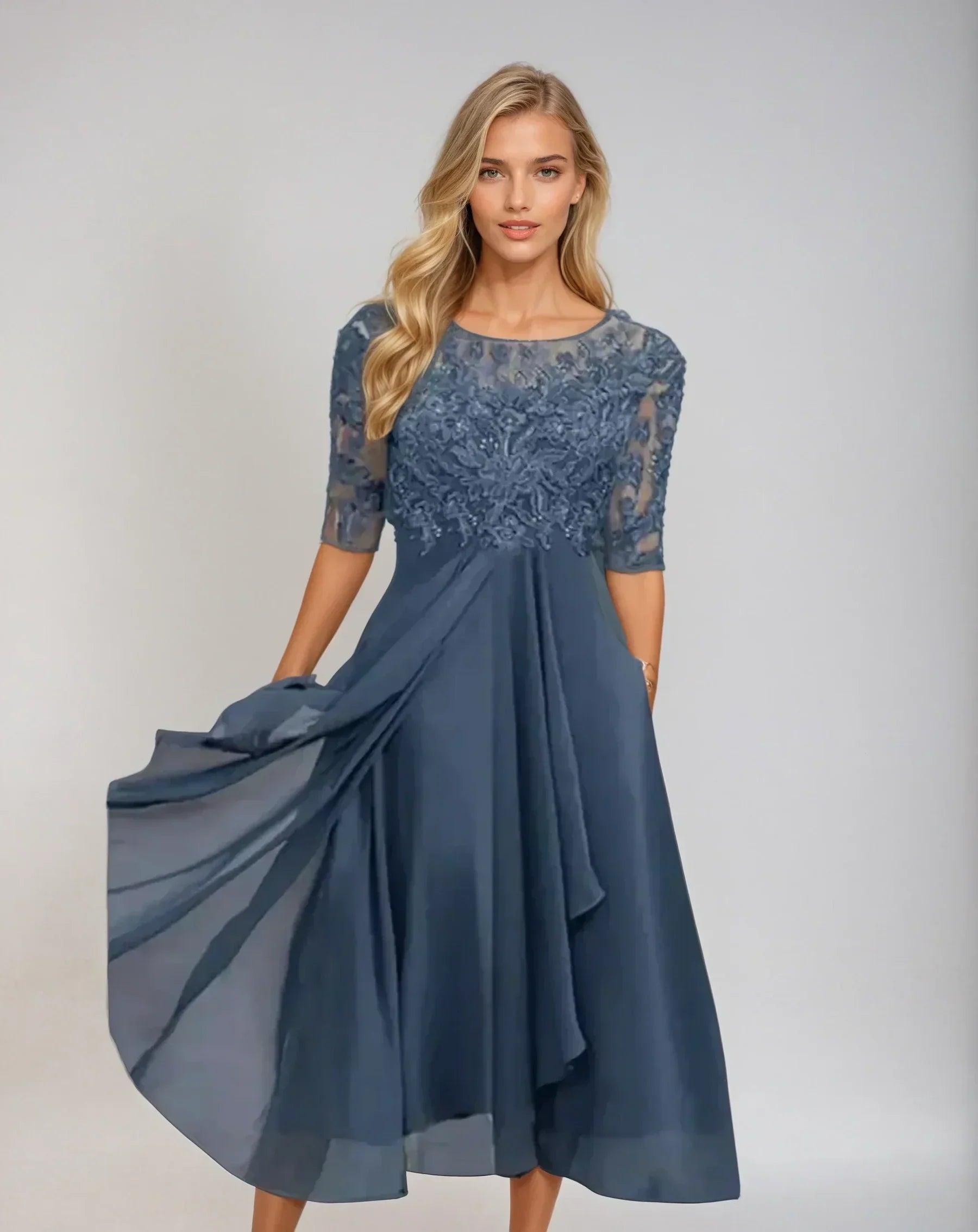 Adelaide | Elegant Lace Midi Dress
