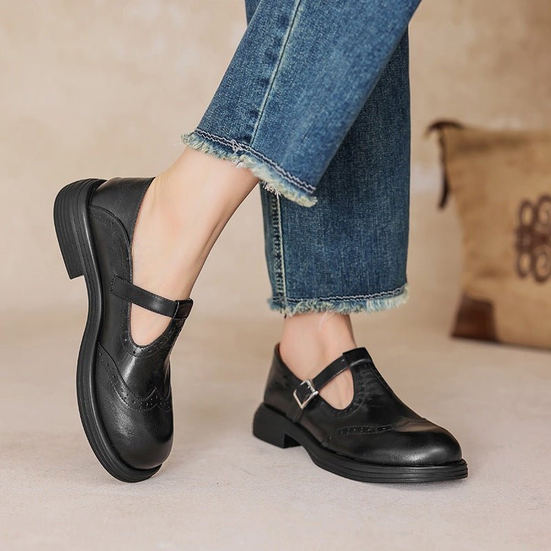Vera | Black Leather Loafers