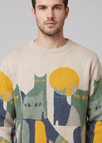 Elora cat-motif knit sweater