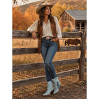 Corinne | Tasseled Western Ankle Boots