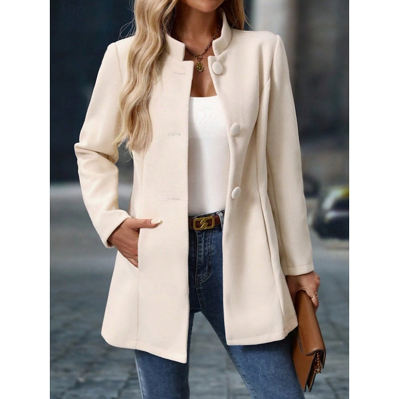 Fiona | Elegant Stand-Collar Coat