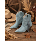 Corinne | Tasseled Western Ankle Boots