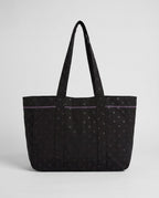Athena Black Spot Print Tote Bag front