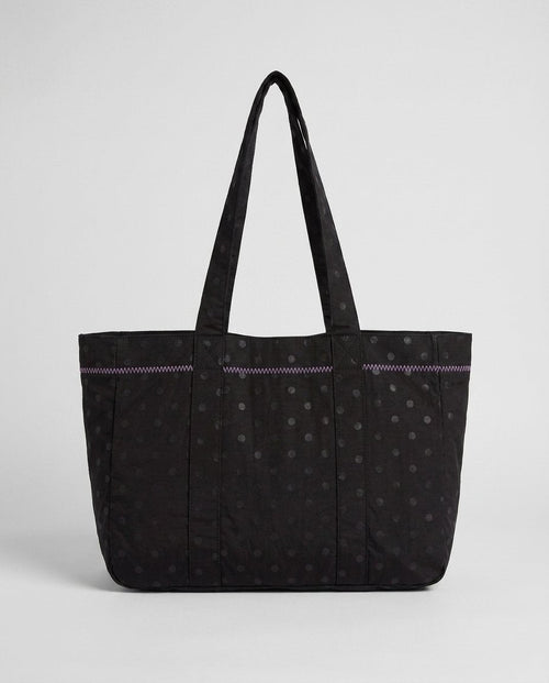 Athena Black Spot Print Tote Bag front