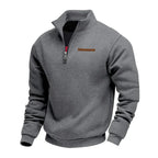 Mace quarter-zip fleece sweatshirt, dark gray