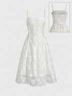 Scarlett White Midi Dress - Product Only