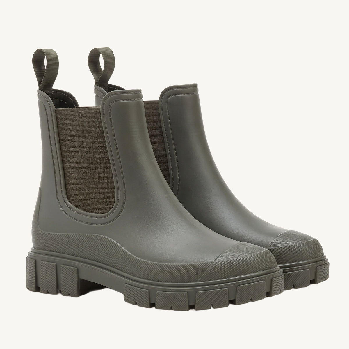 Stormy waterproof chelsea rain boots, green