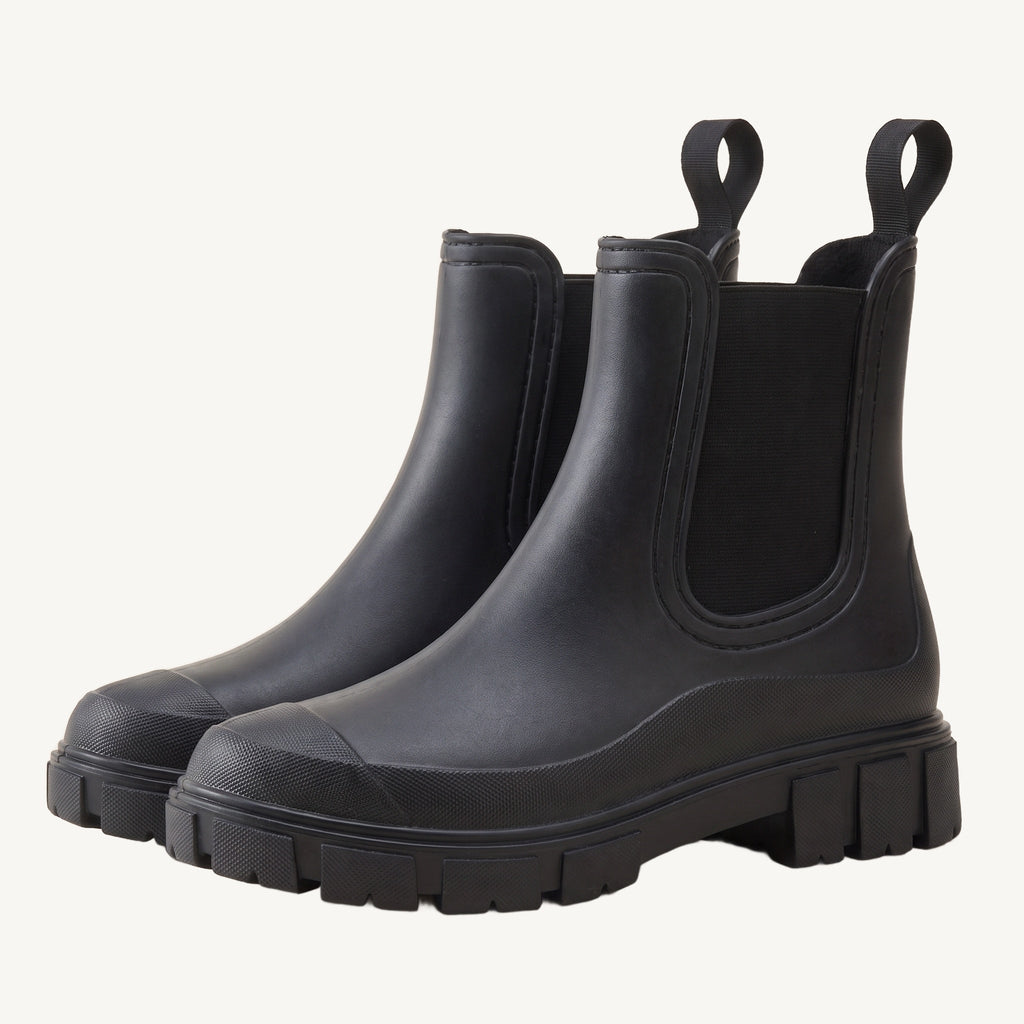 Stormy waterproof chelsea rain boots, black