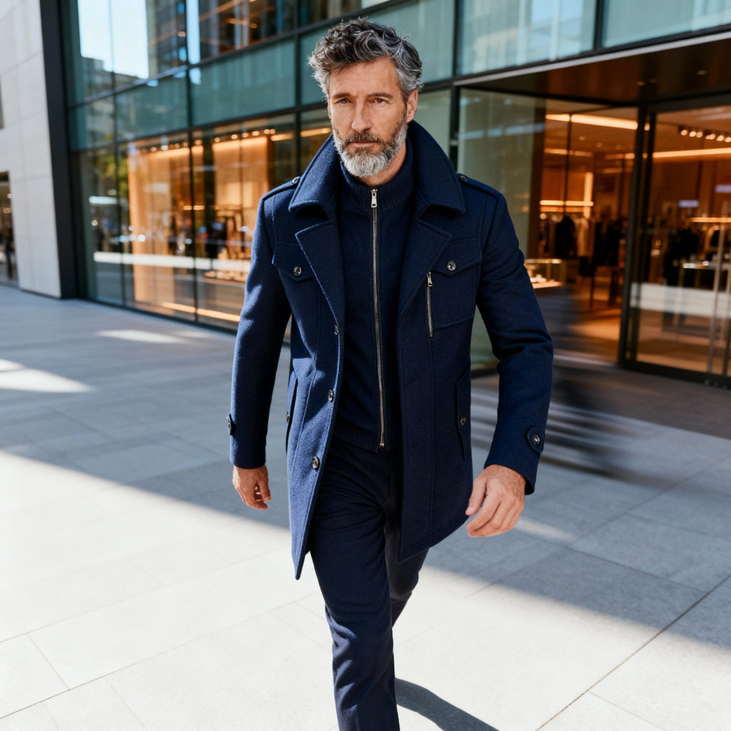 Rhett | Retro Double Collar Coat