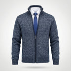 Owen | Solid Stand Collar Knit Cardigan