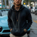Felix | Retro Solid Kangaroo Pocket Hoodie