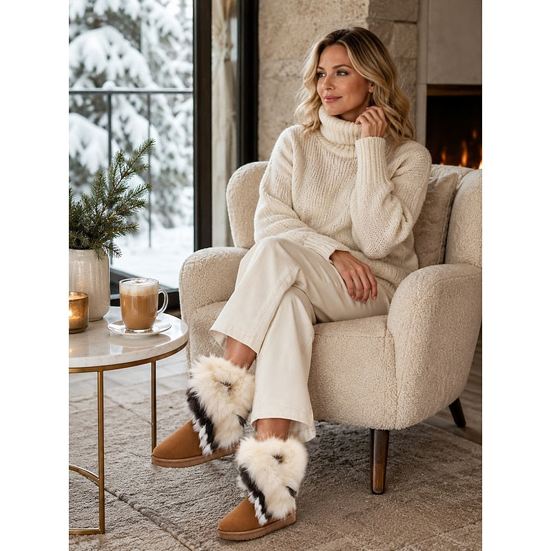 Ramona | Fluffy-Trimmed Winter Boots