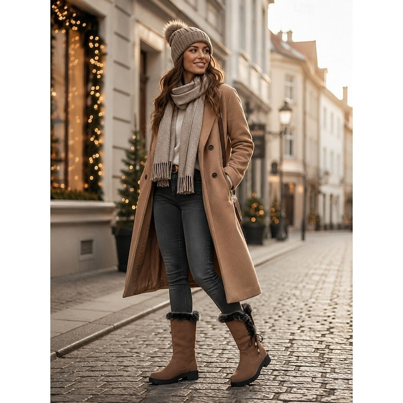 Adriana | Fur-Trimmed Knee-High Winter Boots