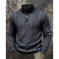Simon cable-knit quarter-zip sweater