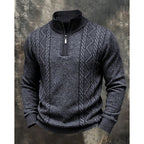 Simon cable-knit quarter-zip sweater