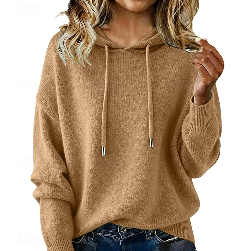 Delphine Hooded Knit Sweater – detail view