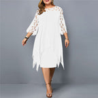 Laurienne - Plus Size Flowing Midi Dress