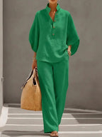 Vienna | Elegant Wide Leg Two-Piece Set