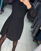 Carine - Elegant two-piece midi dress with high slit