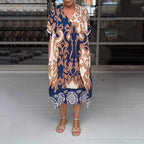 Bente - Elegant Printed Loose Midi Dress