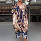Bente - Elegant Printed Loose Midi Dress