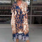 Bente - Elegant Printed Loose Midi Dress