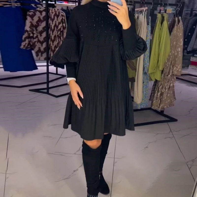 Aliénor - Elegant Lantern Sleeve Dress