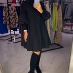 Aliénor - Elegant Lantern Sleeve Dress