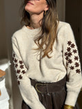 Theoxane Lace Knit Sweater – front view