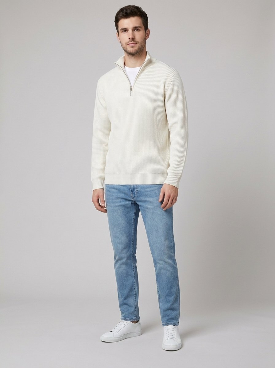Aero modern pullover white