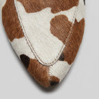 Alina loafers cow-print calf hair detail