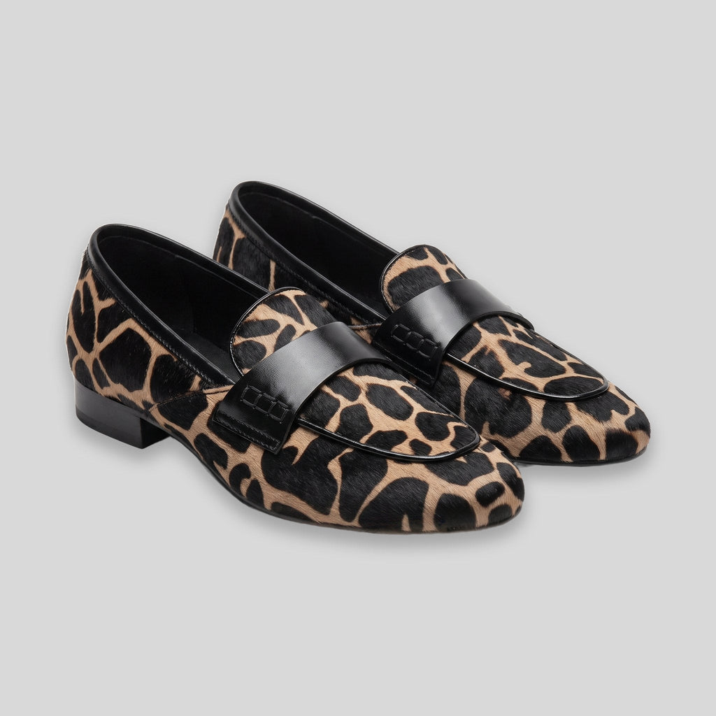Animal leopard calf-hair loafers